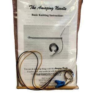 New Amazing Needle F Crochet Hook 3.75mm Knitting Needle #5 Combo w Instructions